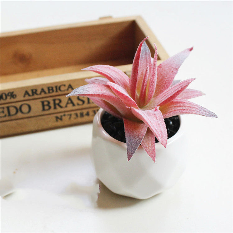 Artificial Succulent Bonsai Creative Ornaments for Home Table Garden Decoration Artificial Plants with Pot