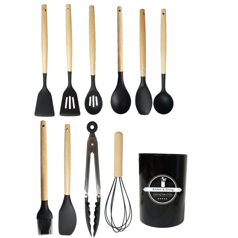 Silicone Spatula Soup Spoon Non-stick Pan High Temperature Resistant Kitchenware Suit