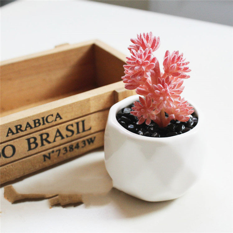 Artificial Succulent Bonsai Creative Ornaments for Home Table Garden Decoration Artificial Plants with Pot