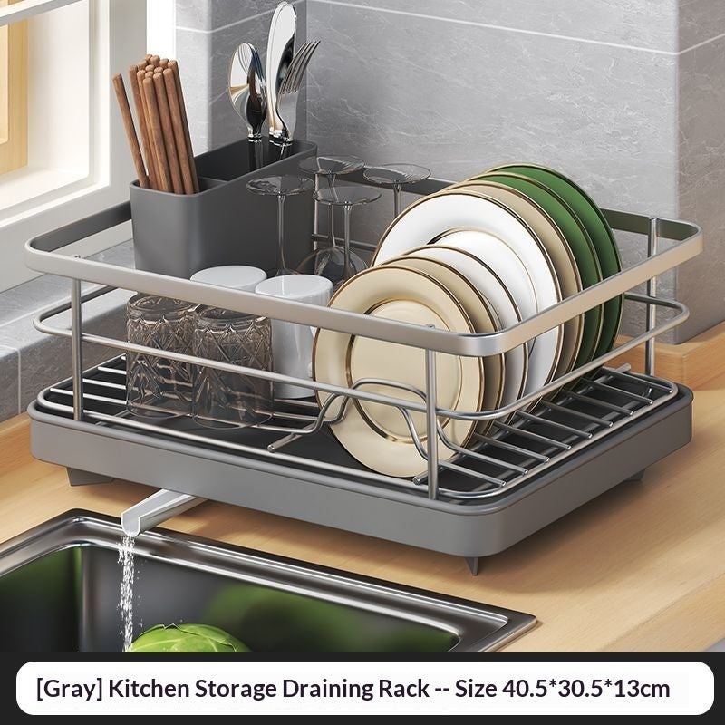 Kitchen Dish Single-layer Draining Rack