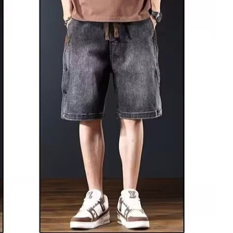 Washed Five-point Pants Casual Patchwork-style Versatile Trousers