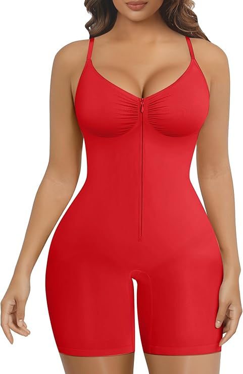 SHAPERX Women's Seamless Shapewear Bodysuit Tummy Control Body Shaper Waist Defining Body Suit