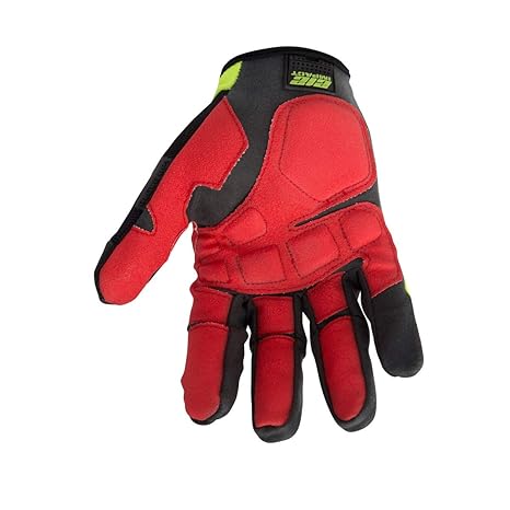 212 Performance Super Warnschutzhandschuhe für Bau- und Mechaniker, verstellbarer Verschluss, Größe M