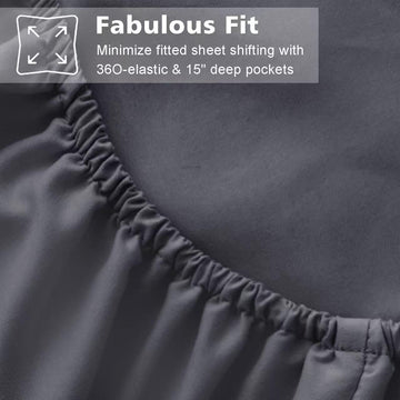Amazon Basics Leichtes, superweiches, pflegeleichtes, knitterfreies 3-teiliges Bettwäsche-Set aus Mikrofaser, mit 35,6 cm tiefen Taschen, Doppelbettgröße, Marineblau, einfarbig, Kinder-, Herren- und