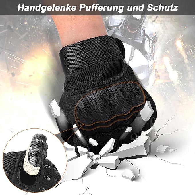 COZOME Motorcycle Gloves Men's Strong Gloves Motorcycle with Protectors, Summer Breathable Gloves with Touchscreen for Motocross, Quad, Moped, Scooter, Mountain Bike