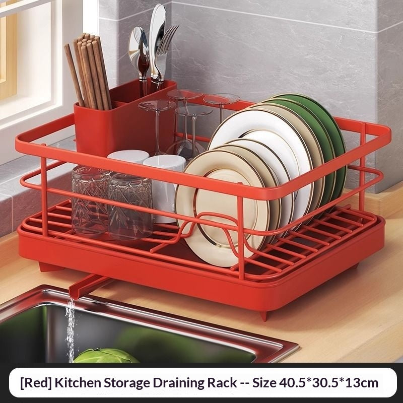 Kitchen Dish Single-layer Draining Rack