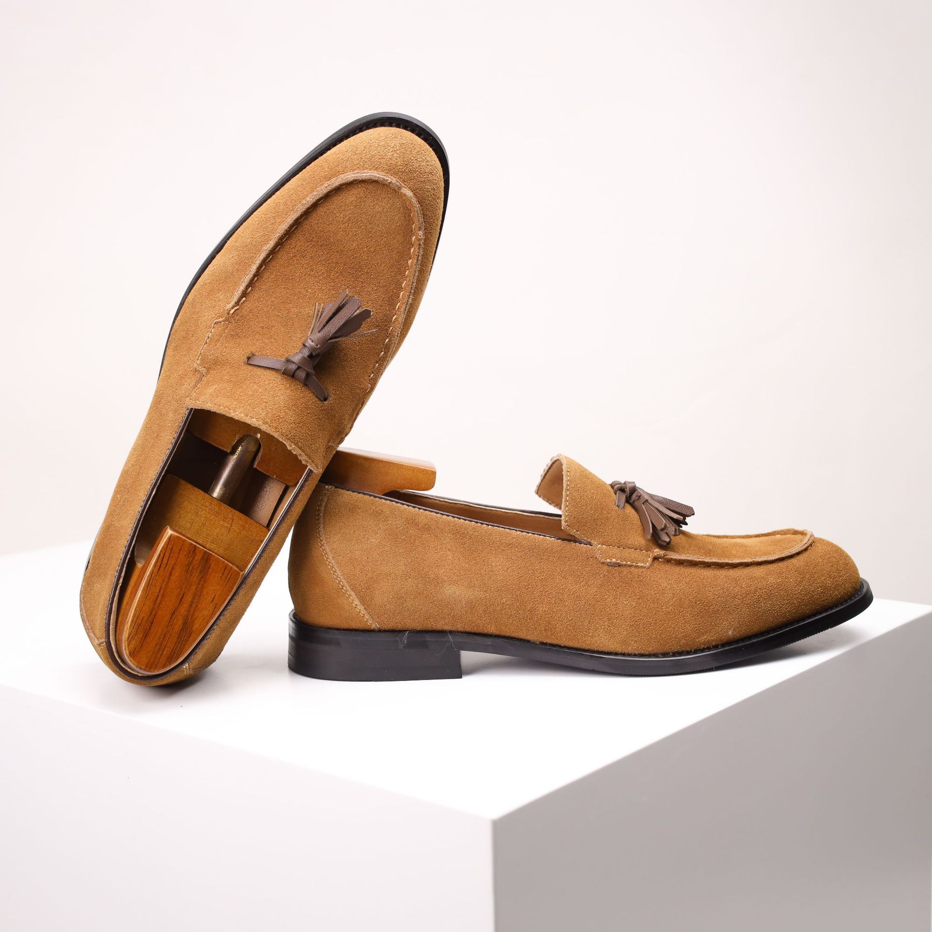 Lazy Slip-on British-style Suede Business Loafers Mens Fashion Shoes