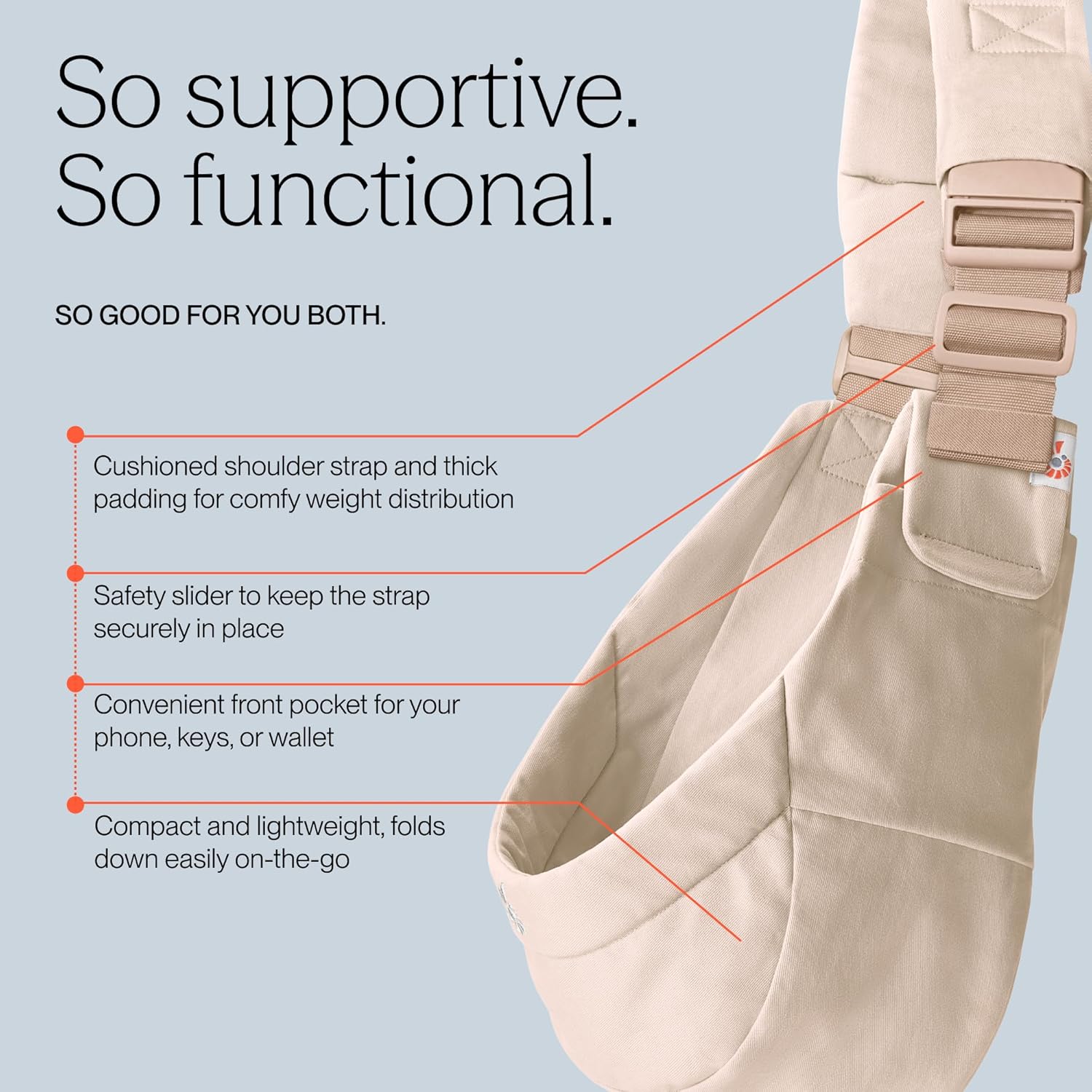 Baby Carrier Sling Belt Comfortable & Easy to Use