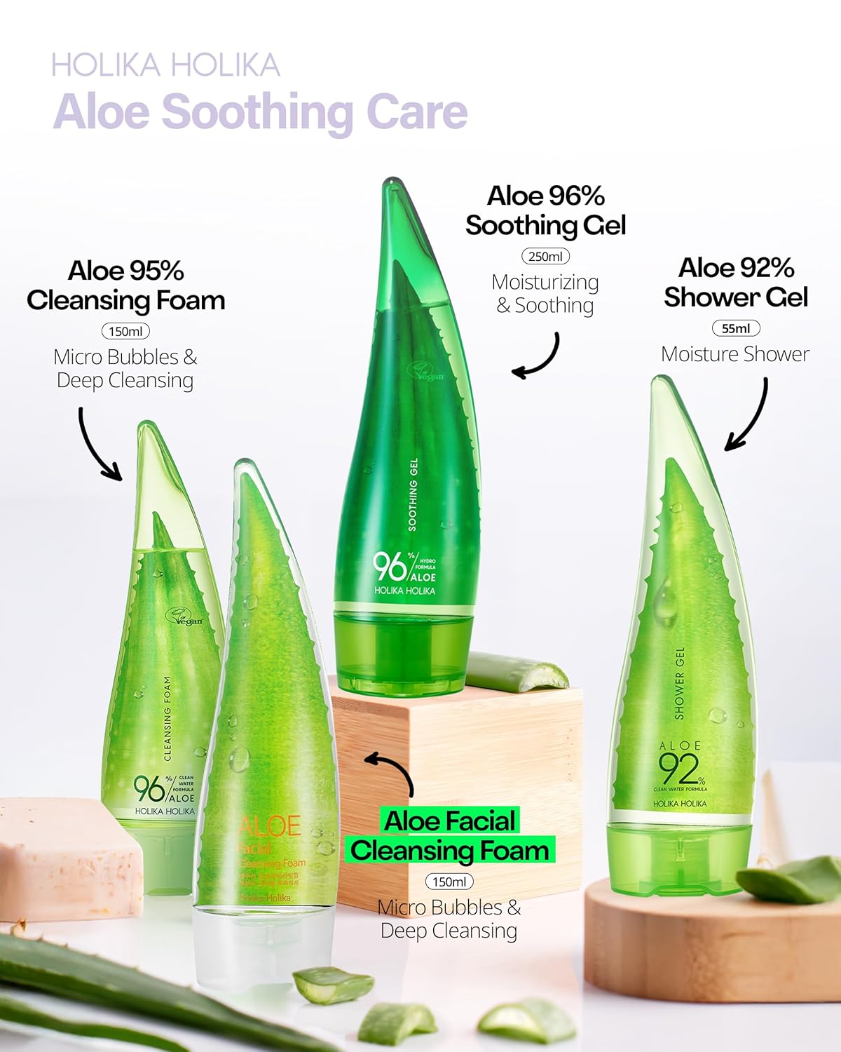 HOLIKA HOLIKA Made In Korea 5.17oz Aloe Cleansing Foam