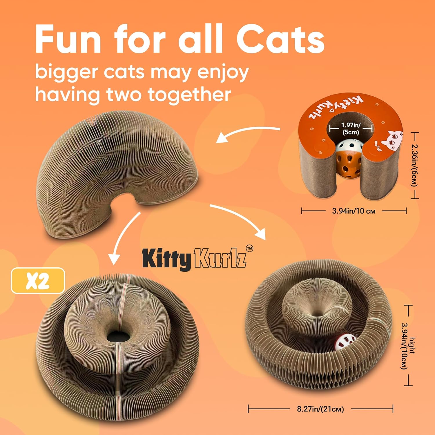 Kitty Kurlz - Kitty Kurlz Magnetic Toy & Reversible Cardboard Scratcher