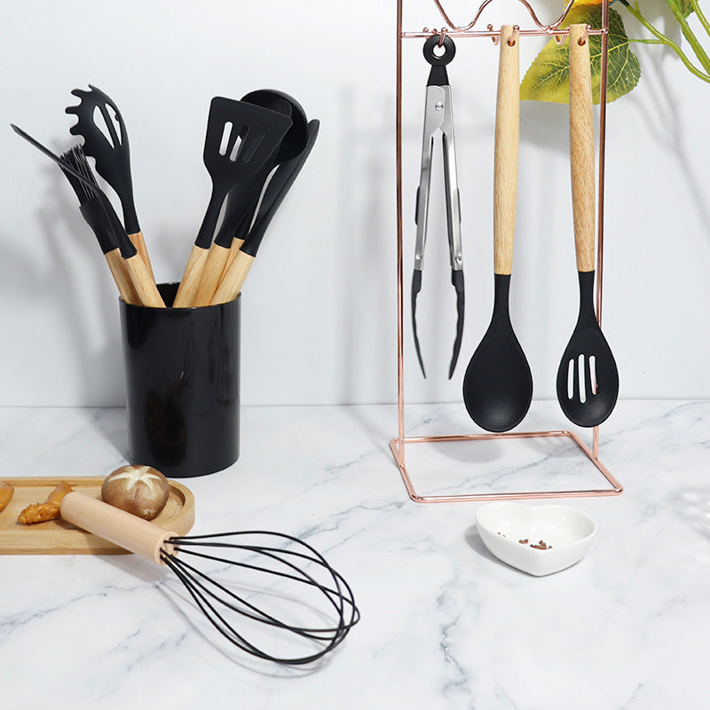 Silicone Spatula Soup Spoon Non-stick Pan High Temperature Resistant Kitchenware Suit