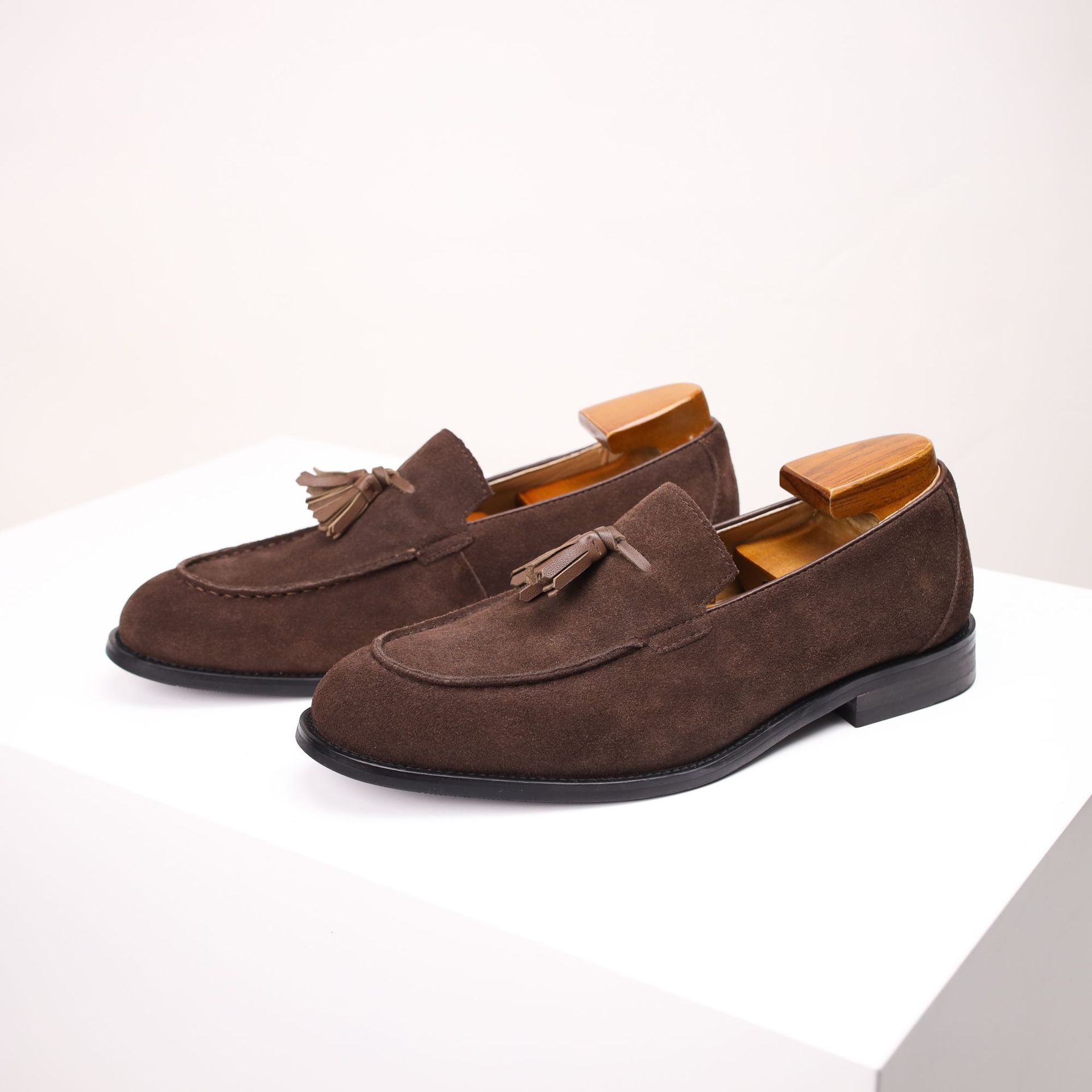 Lazy Slip-on British-style Suede Business Loafers Mens Fashion Shoes