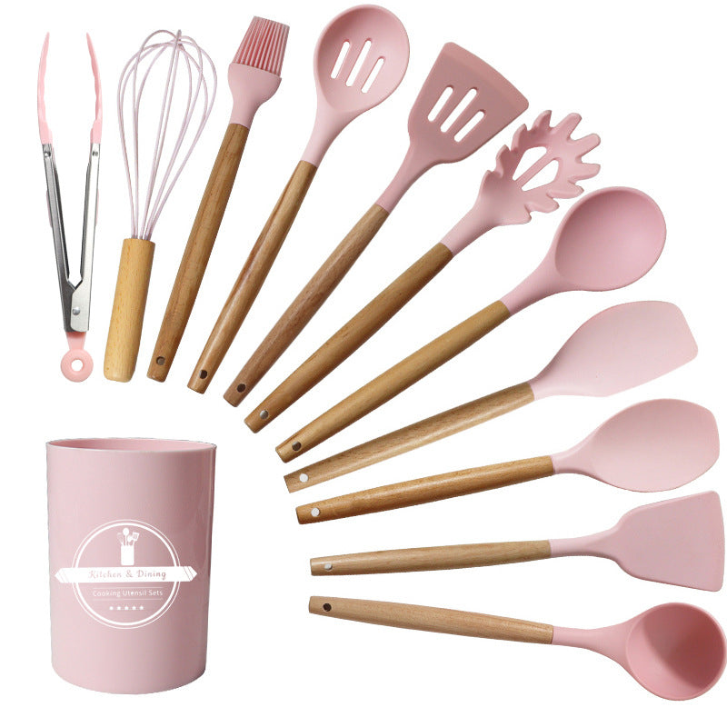 Silicone Spatula Soup Spoon Non-stick Pan High Temperature Resistant Kitchenware Suit