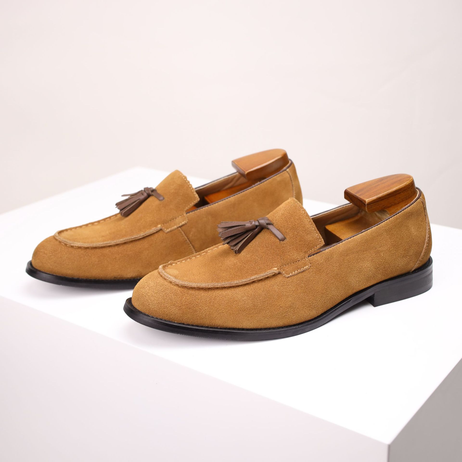 Lazy Slip-on British-style Suede Business Loafers Mens Fashion Shoes