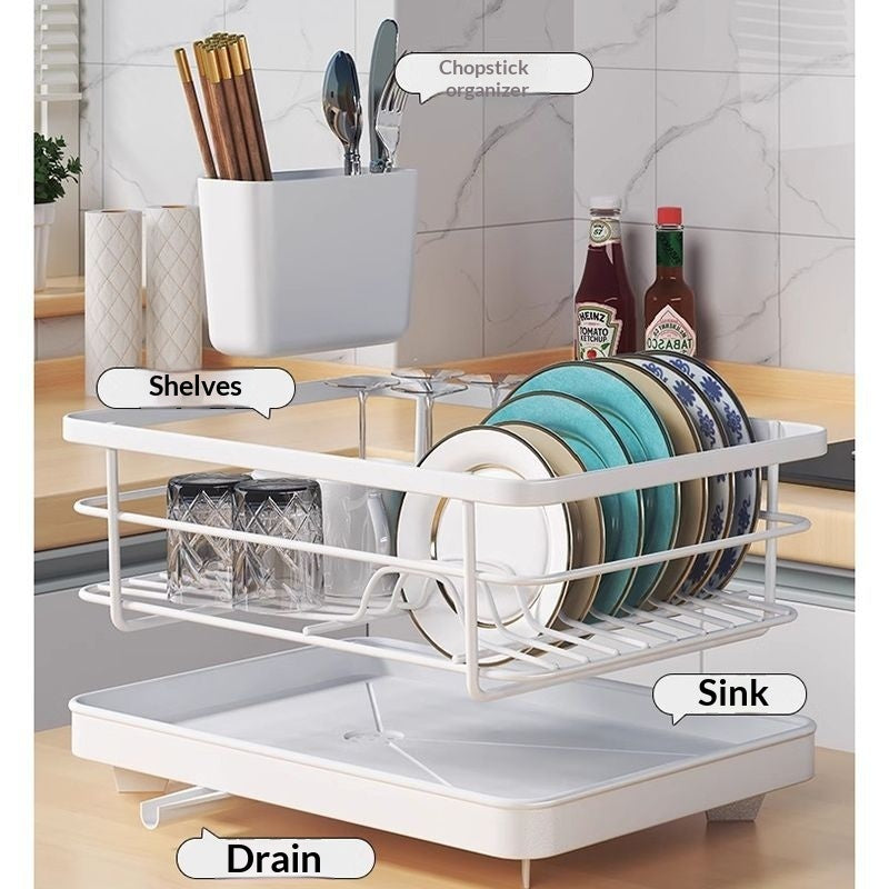 Kitchen Dish Single-layer Draining Rack