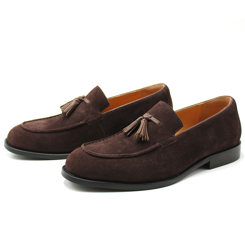 Lazy Slip-on British-style Suede Business Loafers Mens Fashion Shoes