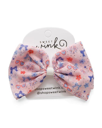 SWEET WINK Graphic Cute Tulle Bow Clip
