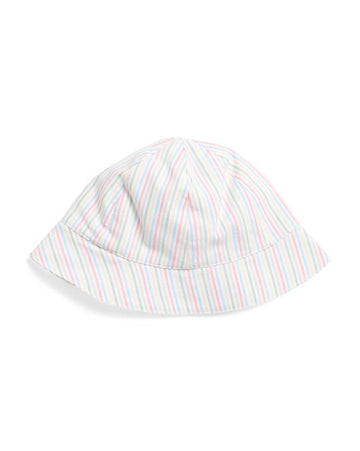 JANIE AND JACK Seersucker Striped Bucket Hat
