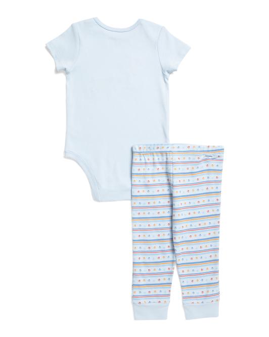 LITTLE ME Infant Boys Puppies Bodysuit And Pants Set With Hat