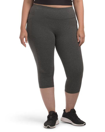RBX Plus Cotton Blend Capri Leggings
